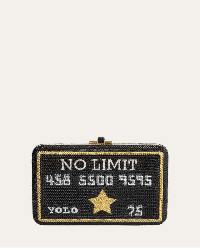 Black Card Slim Minaudiere Card Case